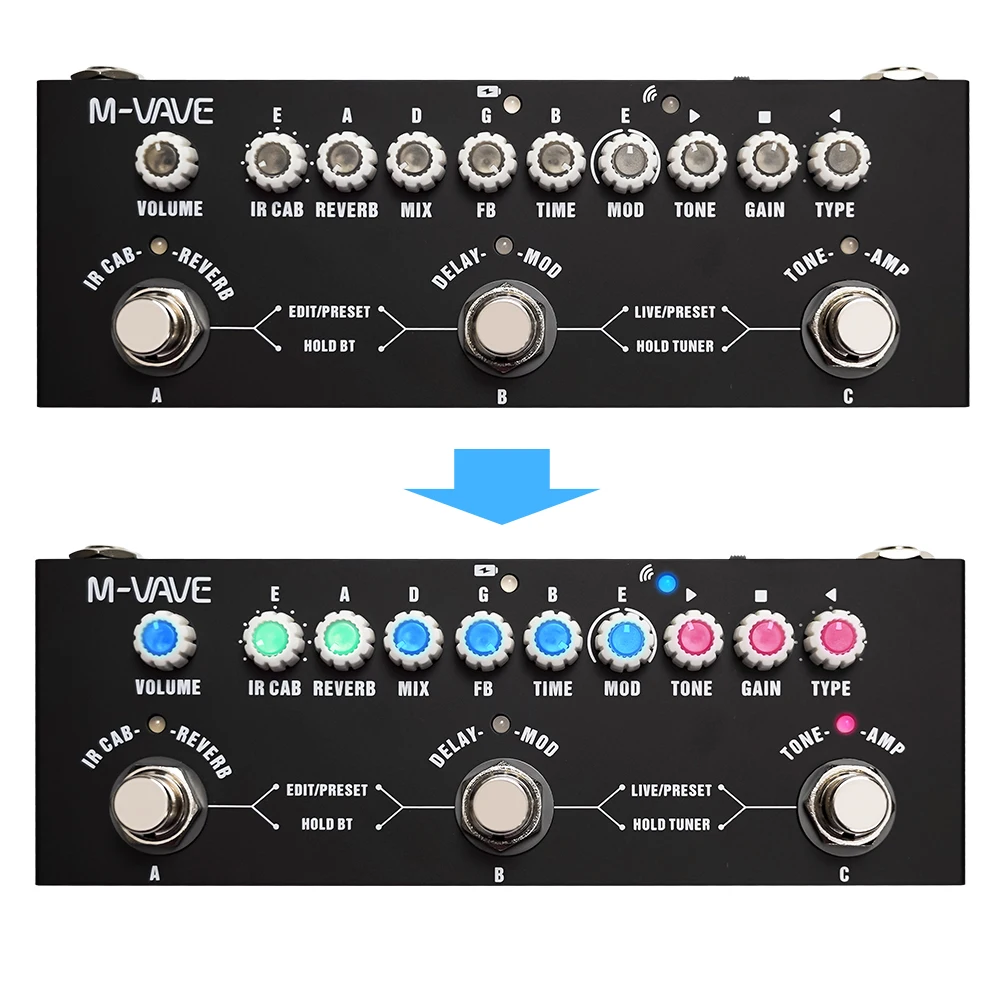 Combined Effect Pedal with Delay Reverb MOD IR Cab Digital Multi Effects Guitar Pedal Effector Guitar Accessories