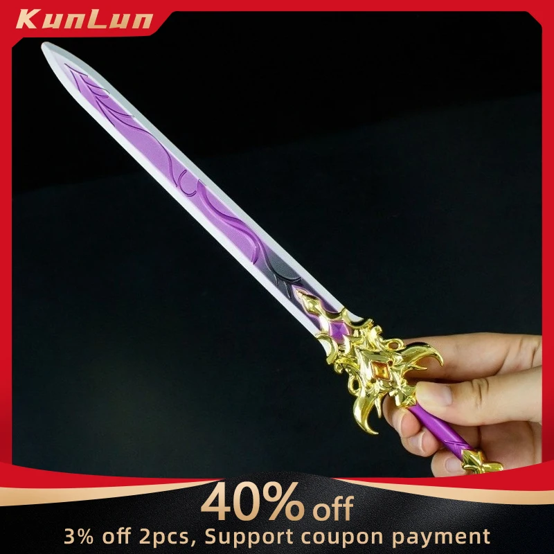 30 CM Game Peripherals Zichen Gilded Sword Metal Craft Weapons Model Collectible Desk Ornaments Creative Birthday Gifts Toy