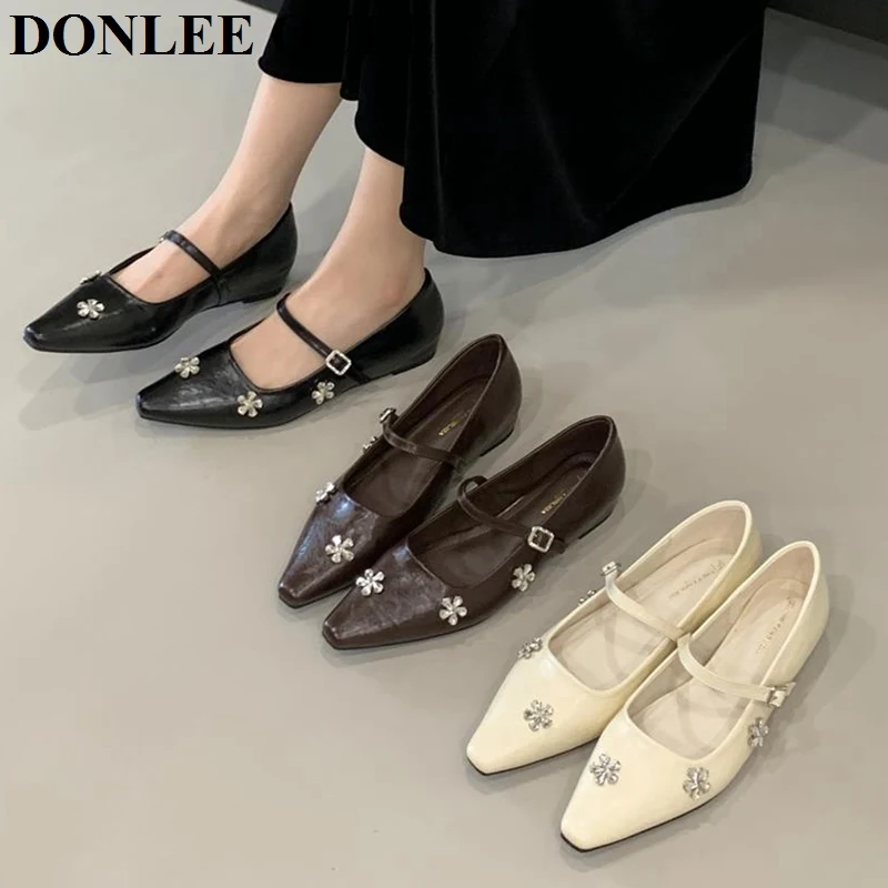 

Women Flats Shoes Female Shallow Soft Ballerinas Ladies Casual Dress Ballet Flat Heel Mary Jane Shoes Ankle Strap Classics Mujer