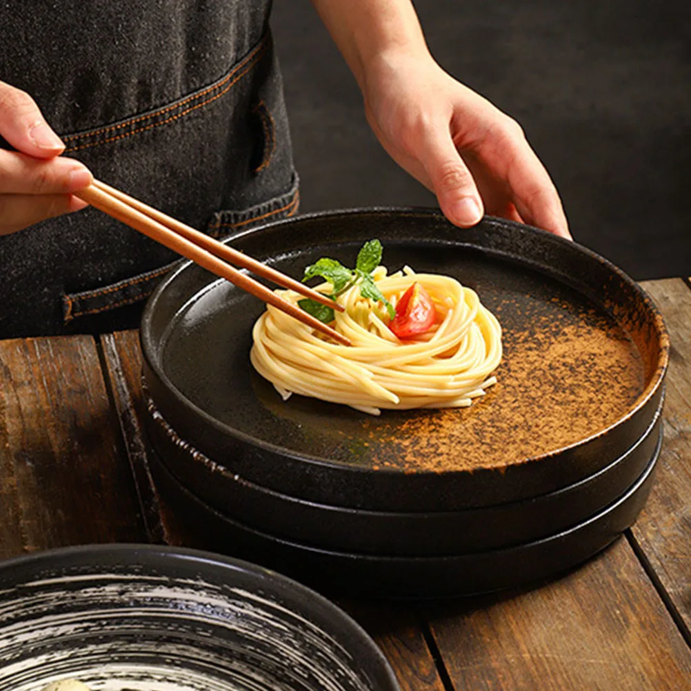 

Ceramic Dinner Plate Thick Round Pasta Salad Dessert Plate for Home Restaurant Serving Food Steak Food Tray Kitchen Essentials