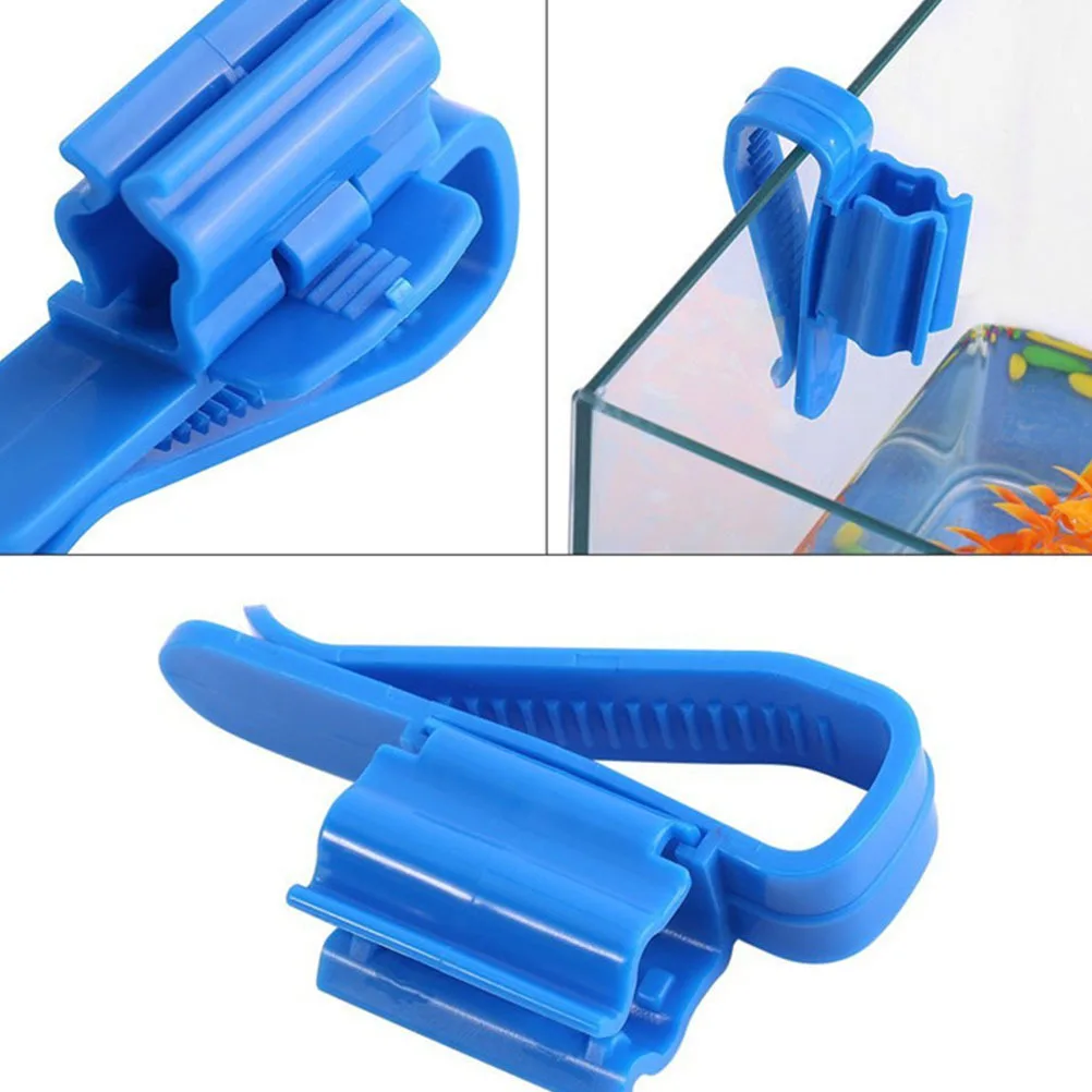 

2Pcs Aquarium Filtration Hose Holder Easy to Attach for Aquariums and Buckets Water Cleaning Blue Aquarium Filtration Hose Clip