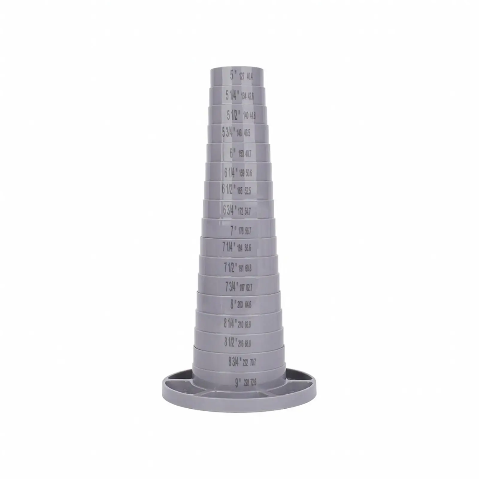 Plastic Bracelet Sizer Measuring Gauge Bangle Size Tool with Tapered Column for Jewelry Making Machine Accessories