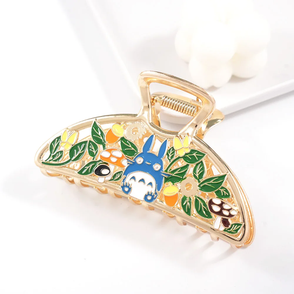 

7 стилей модных милых мультяшных заколок для волос в виде пламени, дракона, большие заколки-крабы, новые японские заколки-крабы в виде кошачьих лапок, аксессуары для волос для женщин