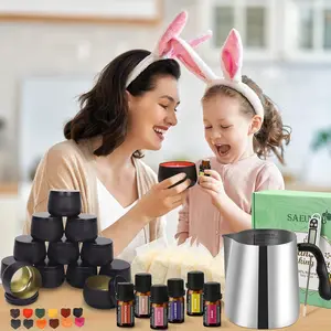 Gemos DIY شمعة مجموعة كاملة معطرة شمعة صنع أداة مجموعة مزدوجة المرجل الشمع DIY أدوات الحرف اليدوية الشمع انصهار وعاء الفولاذ المقاوم للصدأ شمعة صنع المواد أعلى 6 مبيعات سيجار الزفاف - رقم 3