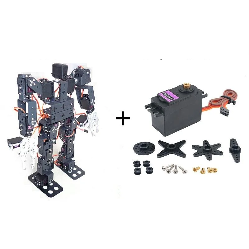 Baru 17 Dof Robot Humanoid Servo Robot Pendidikan Robot Tari Cakar Biped Robot Berjalan untuk Mengajar DIY Kit Robot Yang Dapat Diprogram