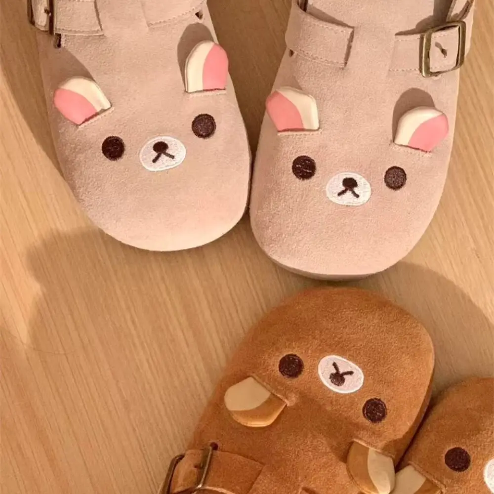 Nouveau fond épais Rilakkuma chaussures pour femmes hauteur augmenter dessin animé périphérie mignon rétro Rilakkuma pantoufles