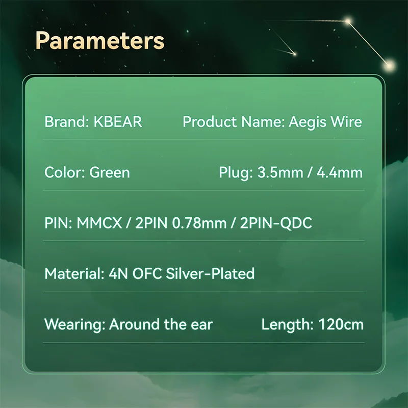 KBEAR Aegis Wire MH04 4 النوى كابل ترقية سماعة الرأس OFC HiFi عالي النقاء مطلي بالفضة #6