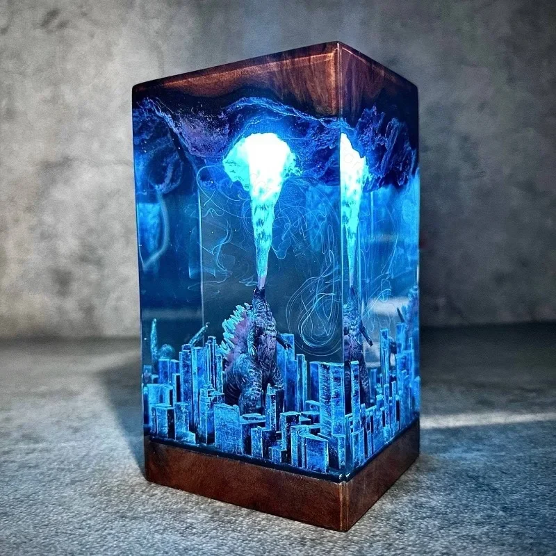 Epoxy lamp Atomic breathing resin lamp Giant monster model Glass container Personalized night light