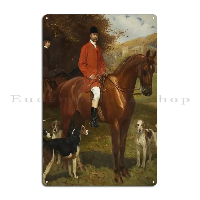 Colonel Frederic Courtenay Morgan 1834 1909 In Front Of Ruperra Castle Metal Plaque Poster Classic Designer Custom
