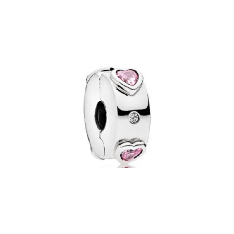 925 silver fashionable mini color fixed clip bead, suitable for women's DIY personalized matching, boutique gift