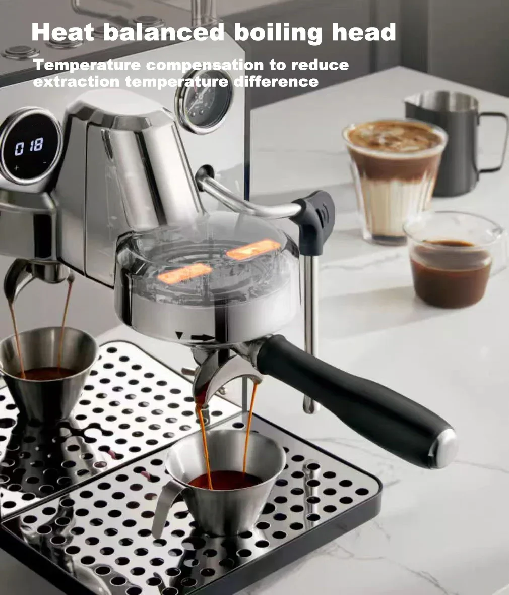 ماكينة صنع قهوة اسبريسو إيطالية 20 بار مطحنة قهوة كابتشينو الحليب Frother ماكينة اسبريسو شبه أوتوماتيكية