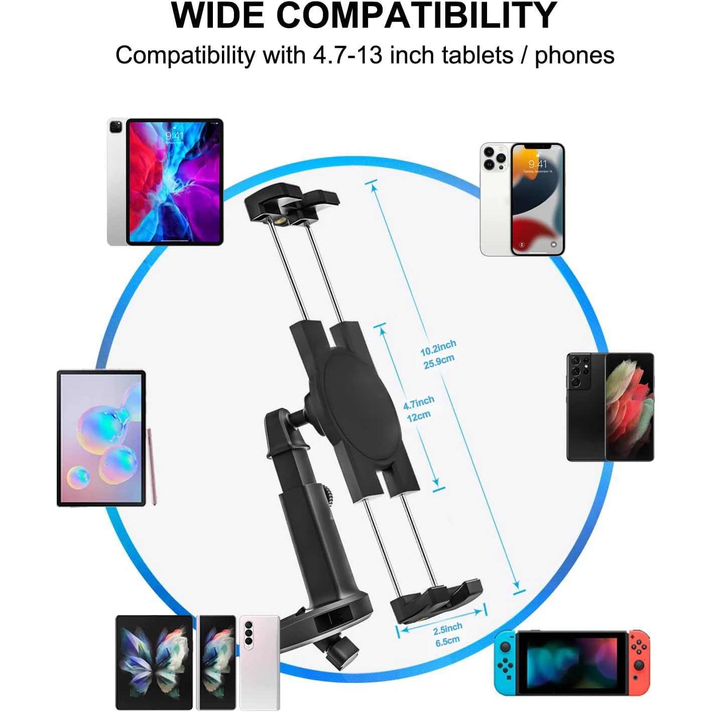 Car CD Slot Tablet Phone Holder  Navigation Answer No Head Car CD Tray Mount for iPad for 4-13 inch Devices