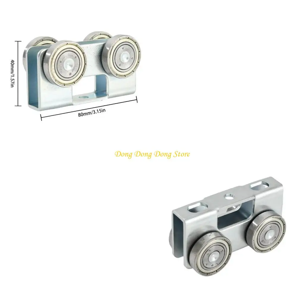 

Four Bearing Trolley Channel Convenient Stable Welded Roller Trolley, Welded Channel Roller for Household Curtains Doors