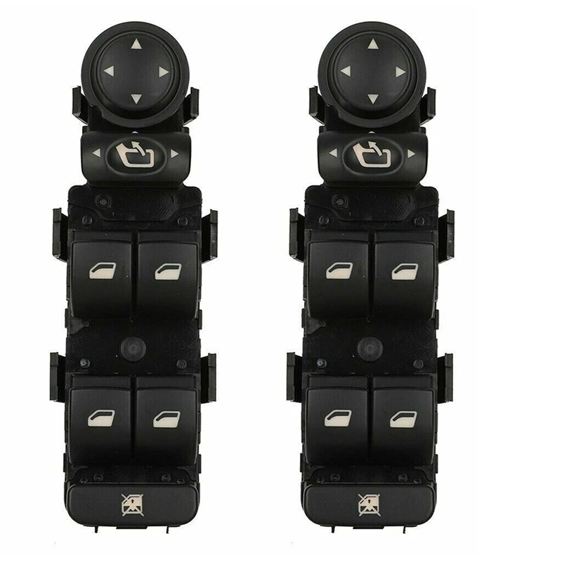 2X Car Switches Left Front Door Glass Lifter Switch Power Window Switch 6554HQ ET100730140 For Citroen C5 I And II C8