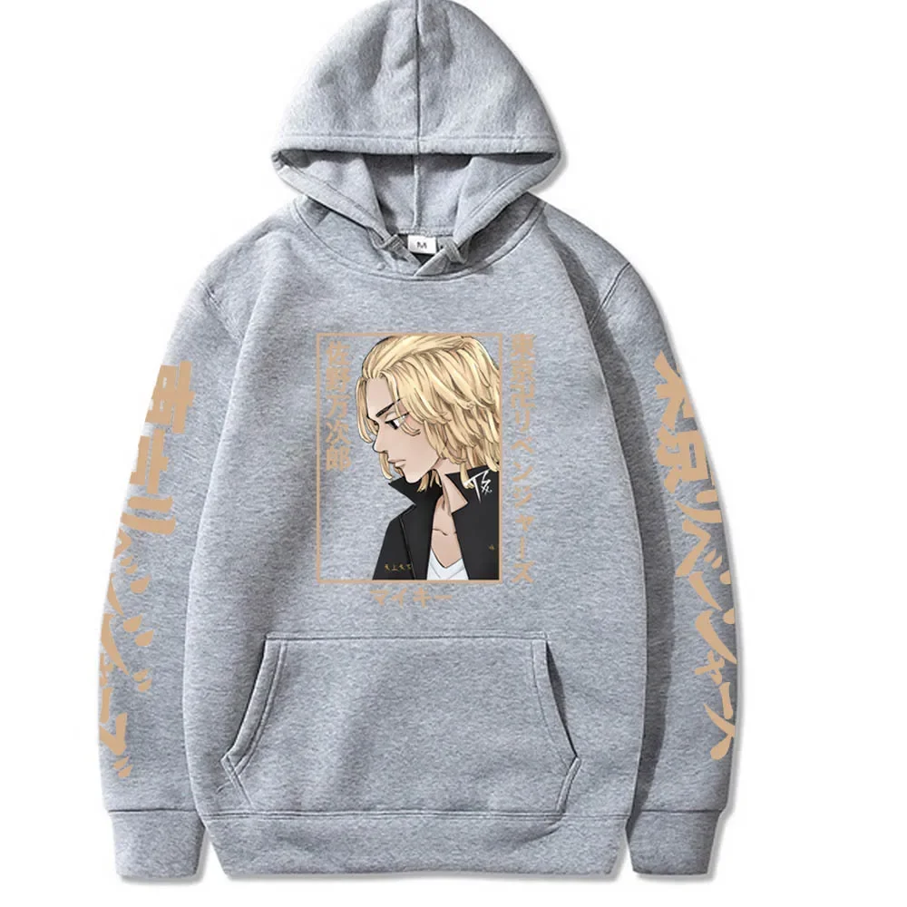 انمي ياباني هوديس طوكيو المنتقمون ميكي الجرافيك الطباعة بلوزات لمحبي عادية كم طويل الرجال الملابس الهيب هوب هودي