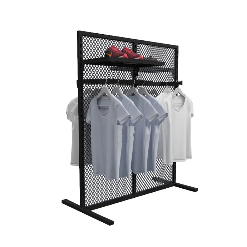 [Customized]Kaierda Guangzhou  store garments metal display rack garment shop stand