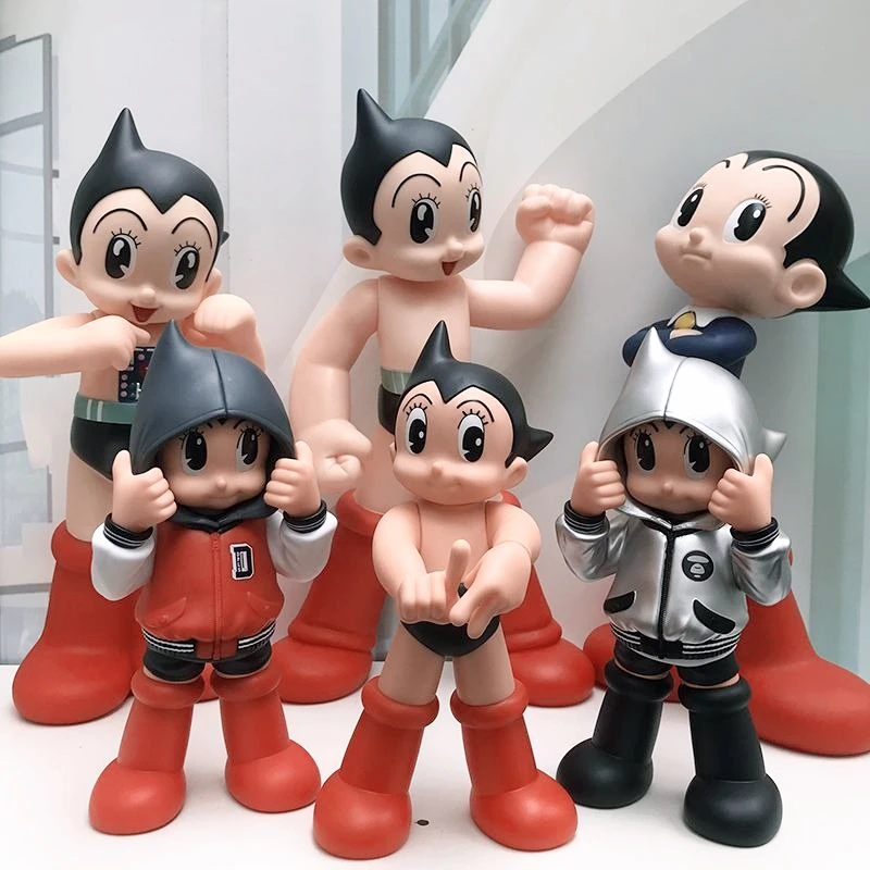 14Pcs 26-40CM Anime Astro Boy Mighty Atom Large Tetsuwan Atom Movable Action Figures Soft Pvc Collection Toys Holiday Gifts