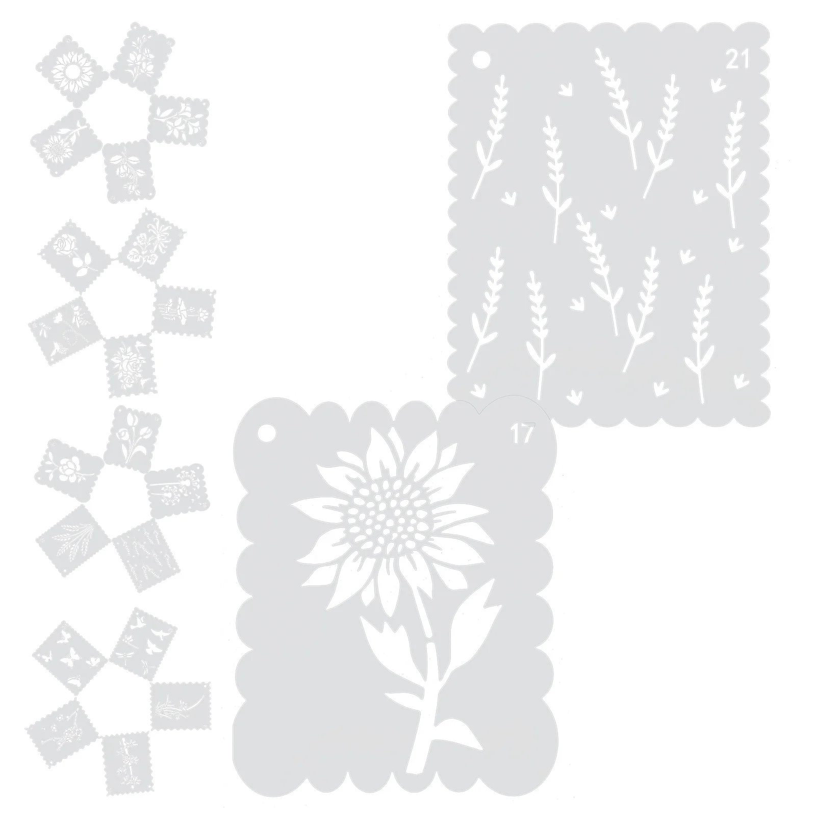 

25Pcs Portable Compact Stencils for DIY Painting Projects on Various Surfaces Stencils for Painting on Wood Drawing Templates