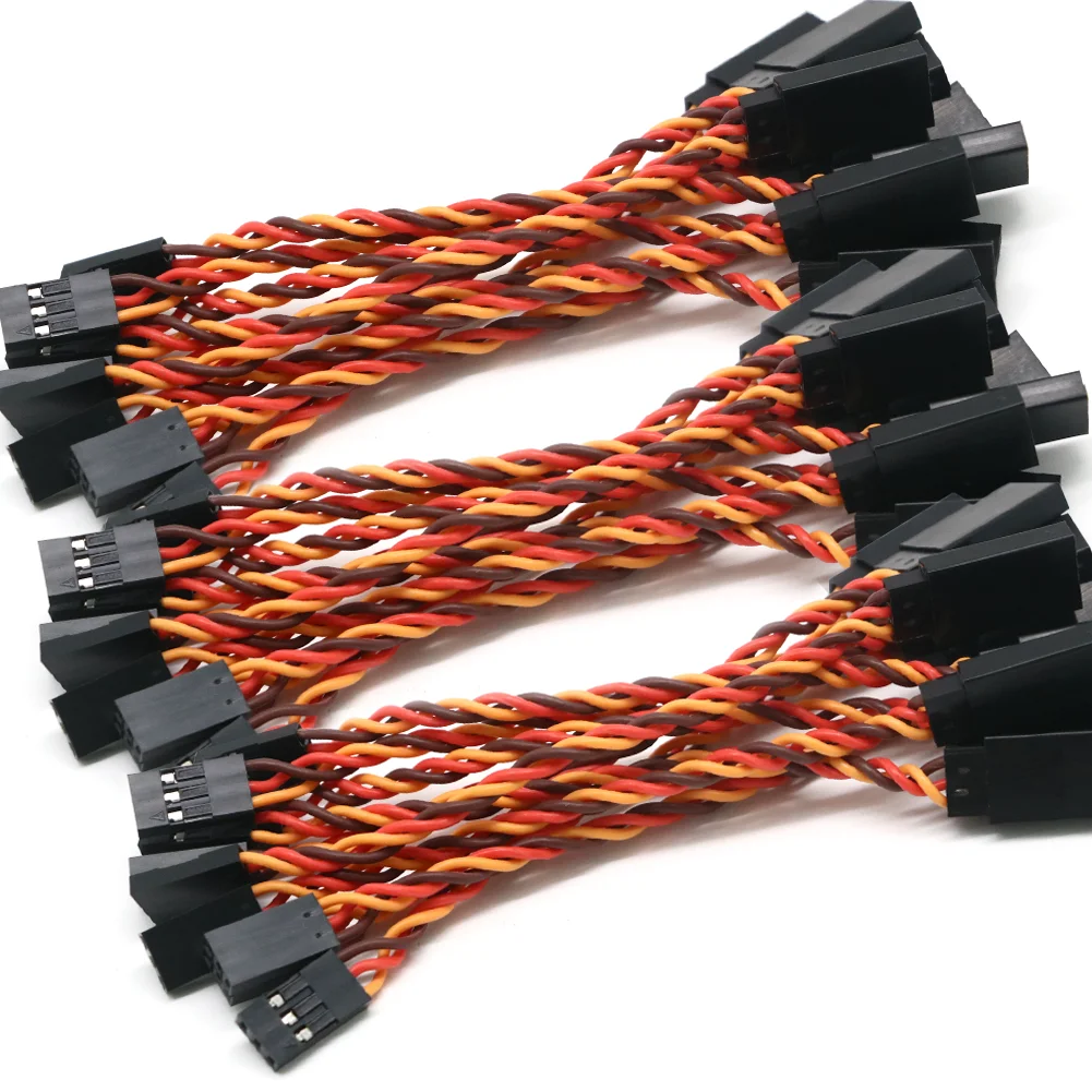 10pcs 10/15/30/50/100cm Servo Extension Cable 30 / 60core for Futaba JR Anti-interference Servo for RC Helicopter Part