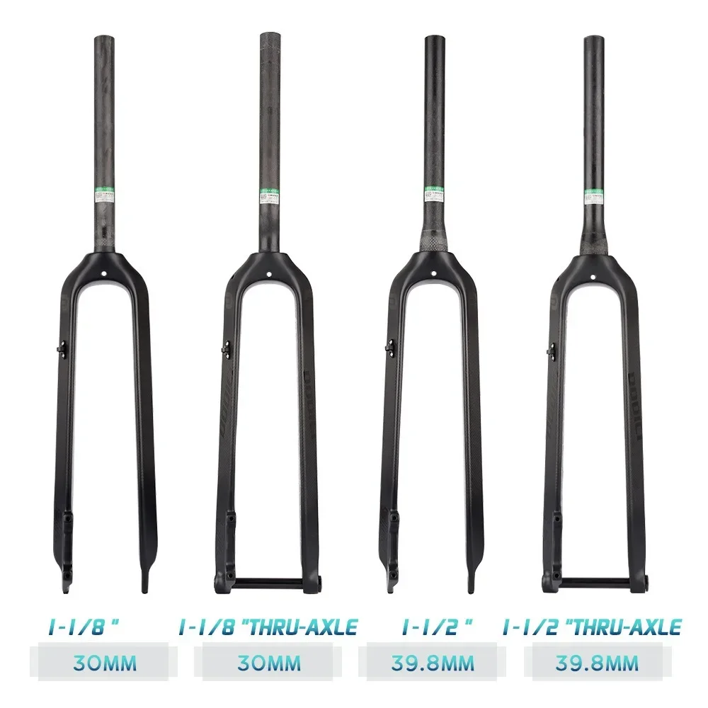 Carbon Fiber Gravel Bicycle Hard Fork 26-27.5-29 Inch 700*45C MTB Mountain Road Riding Bike Carbon Front Fork Disc Brake