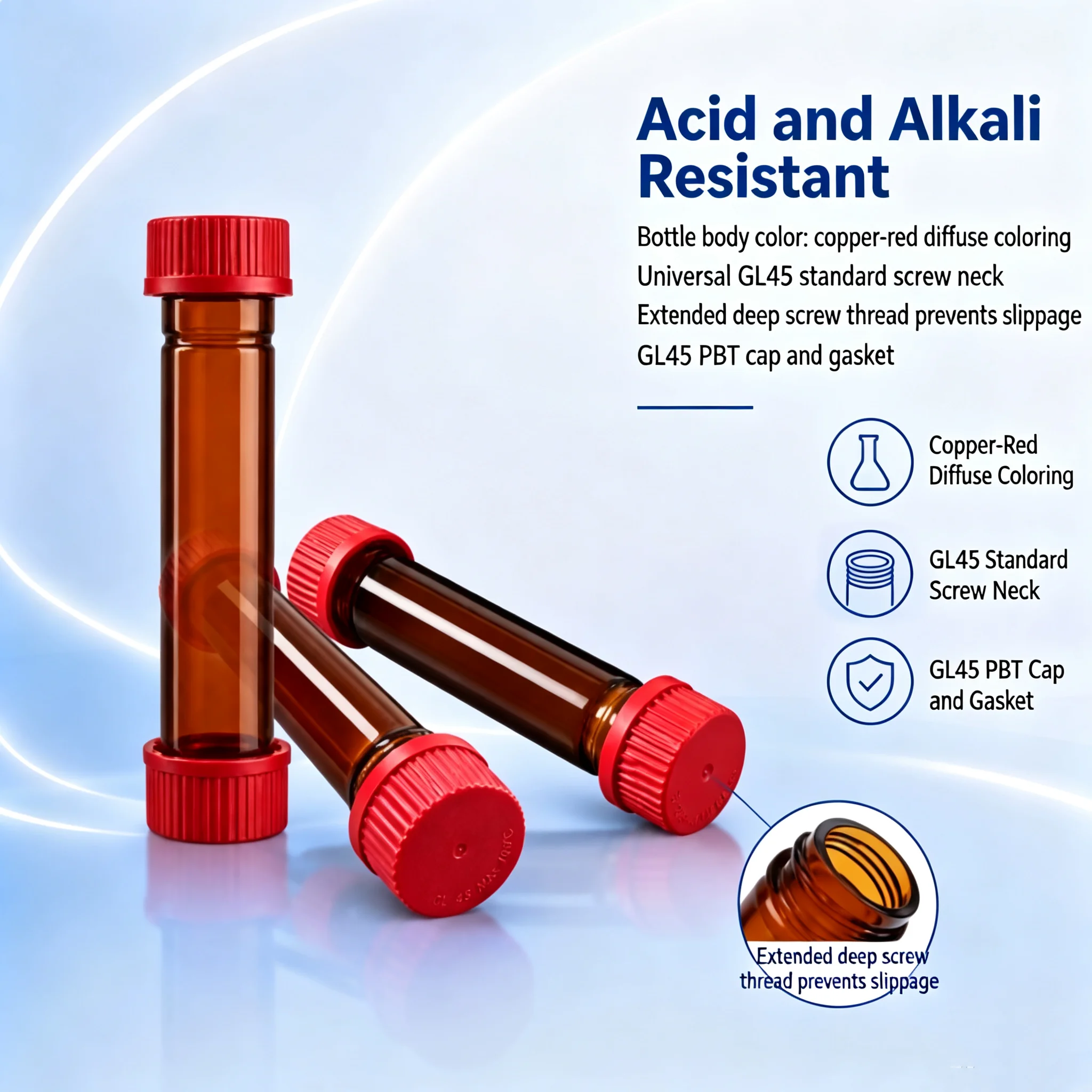 1pc Dioxin detection tube with high borosilicate glass, acid and alkali resistant high-efficiency filtration, and fine sand core
