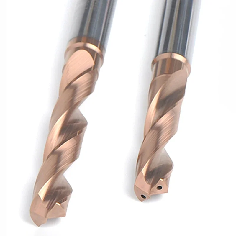 5D HRC65 2.1mm-20mm Carbide Twist Drill With Internal Cooling Or External Cooling Solid Tungsten Steel CNC For Hard Metal