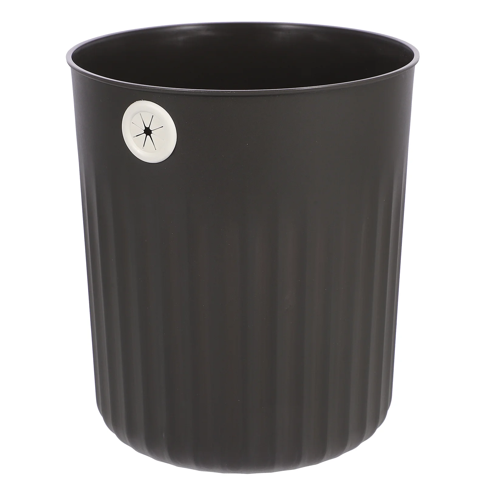 Round Trash Can Trashcan for Your Bedroom Black Toilet Bin No Cover Garbage Small Pp Waste Bins