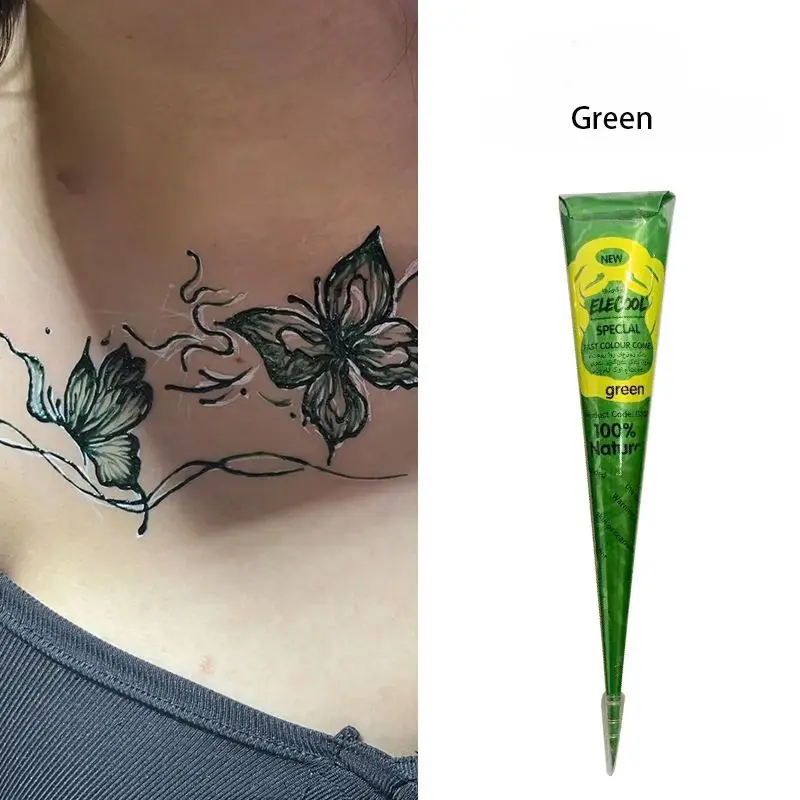 Natürliche temporäre Flash-Tattoo-Paste, schwarzes Henna für DIY-Tattoo-Aufkleber, Körperbemalung, Tattoo-Creme, indische Hochzeits-Henna-Tattoo-Paste – Detail 13
