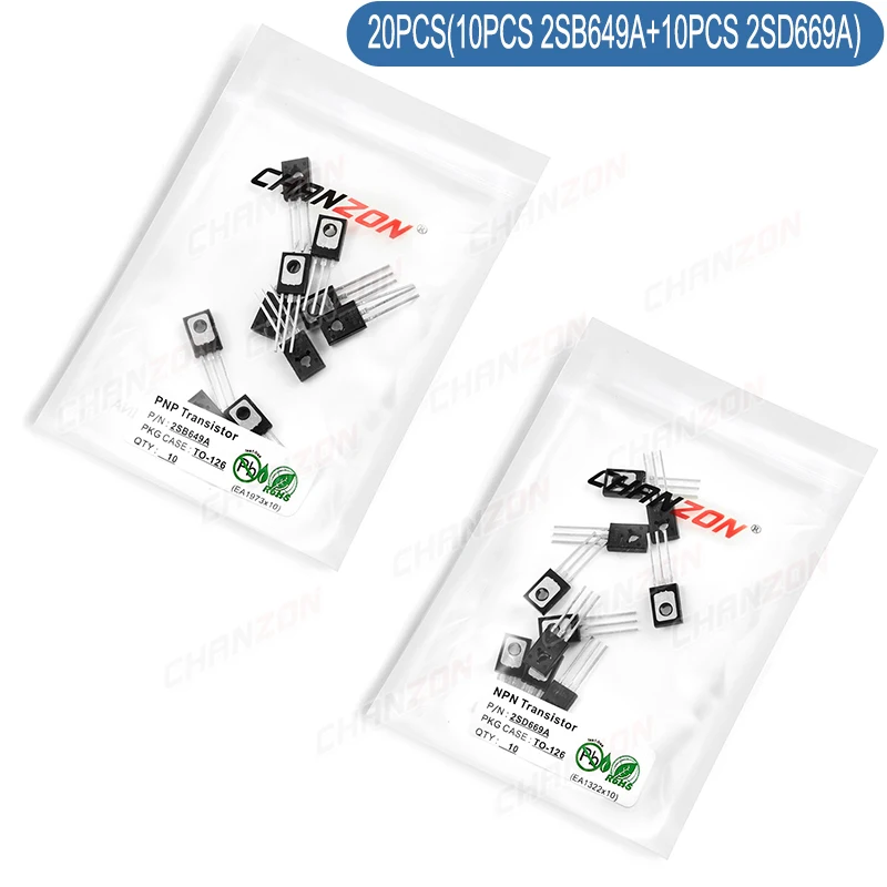 2 Stück 2SD669A Transistor NPN 180V 1,5A 1W – Hitachi, Für Audio-Verstärker