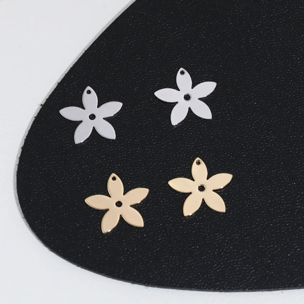 

Cordial Design 14*15MM 50Pcs DIY Earrings Charms/Jewelry Findings/Hand Made/Genuine Gold Plating/Flower Shape/Copper #195003