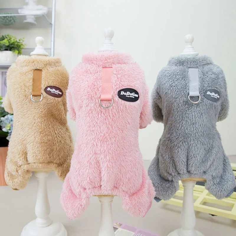 

Winter Pet Dog Clothes Costume Fleece Overalls Jumpsuit For Poodle Shih Tzu Chihuahua Clothing Puppy Pajamas Romper Bodysuit XXL