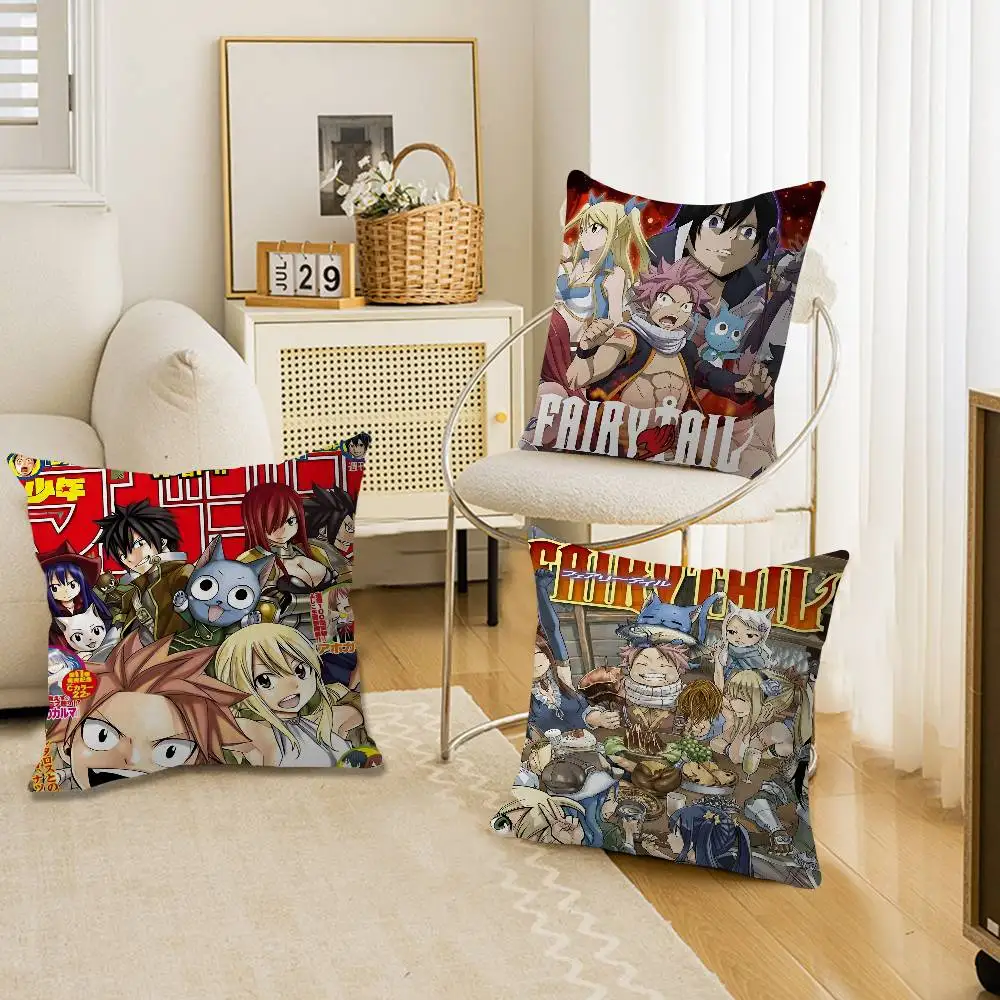 

Декоративная наволочка в стиле японского аниме «Фейри Тейл», для декора комнаты, дома, спальни, дивана, кровати, 45x45 см