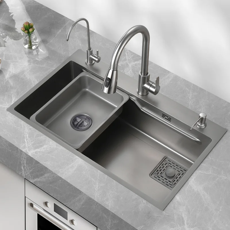 High grade stainless steel undermount farmhouse kitchen sink handmade sus304 single bowl kitchen sink