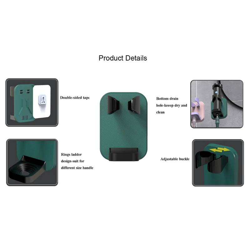 M2EE supporto per rasoio elettrico a parete per uso domestico risparmia spazio per mantenere asciutto per rasoio porta spazzolino da denti forniture per il bagno