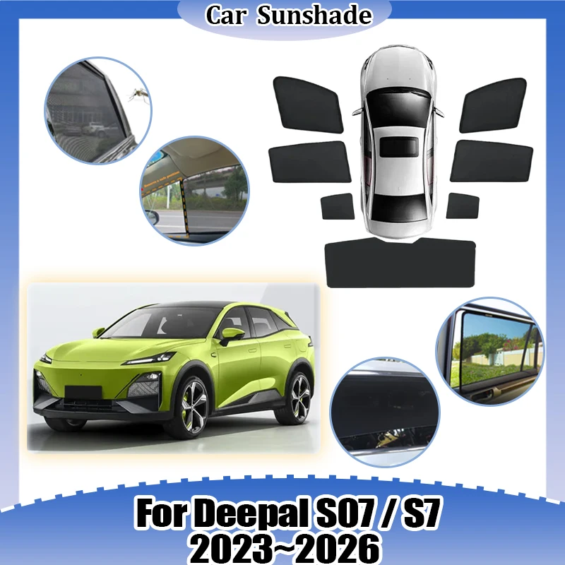 

For Deepal S07 S7 2023 2024 2025 2026 Sun Shade Windshield Window Visor Breathable Anti-mosquito Privacy Curtain Car Accessories