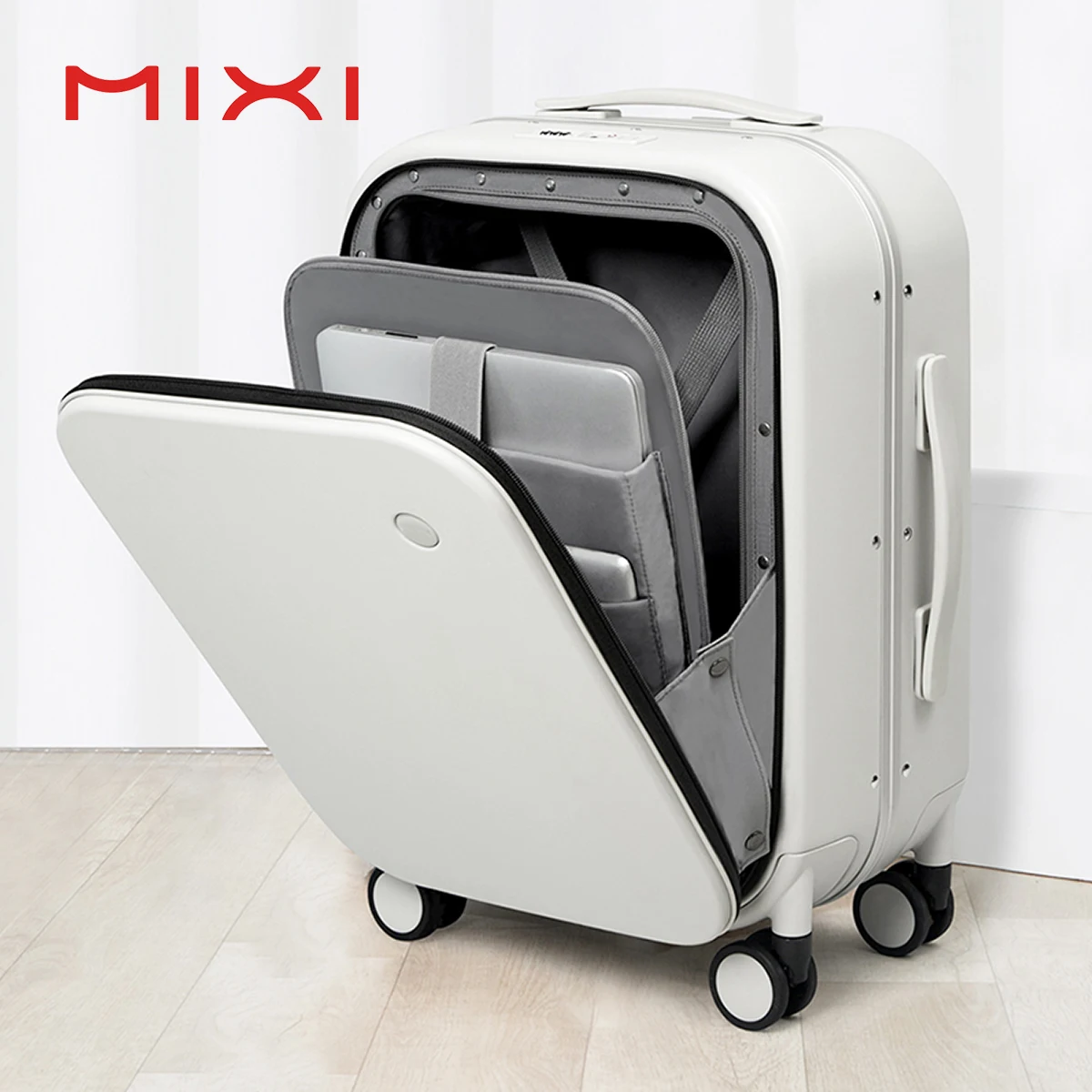 Luksusowy Design marki Mixi Carry On walizka z poliwęglanu bagaż podróżny z 8 kółka obrotowe TSA Lock 18 20 Cal