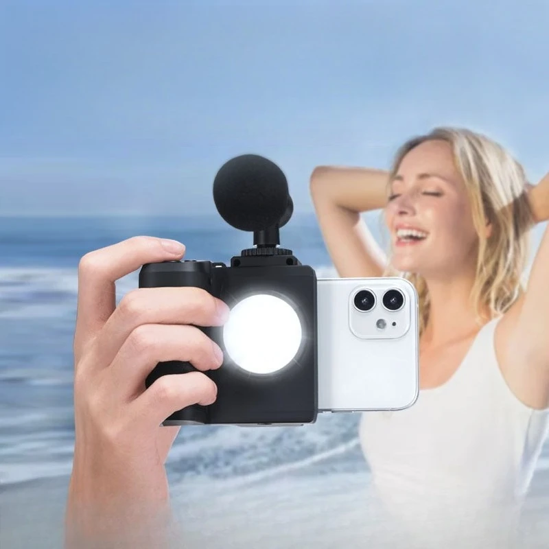

With Bluetooth Remote Shutter Fill Light Lamp for IPhone for Android Phone Stabilizer New Smartphone Handheld Selfie BoosterGrip