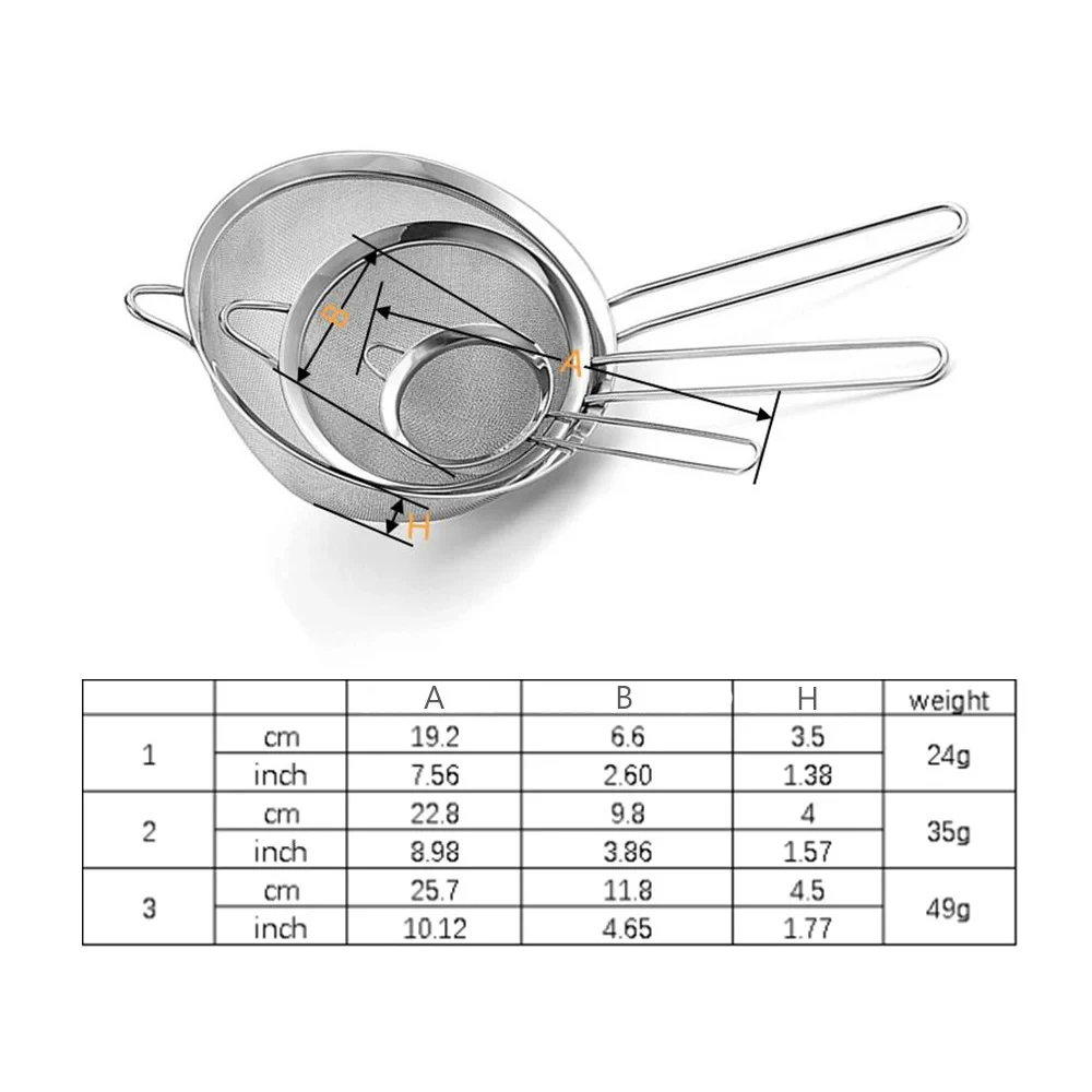 Stainless Steel Fine Mesh Flour Sifter with Handle Baking Sieve Strainer for Kitchen Cake Cookie Making image 5