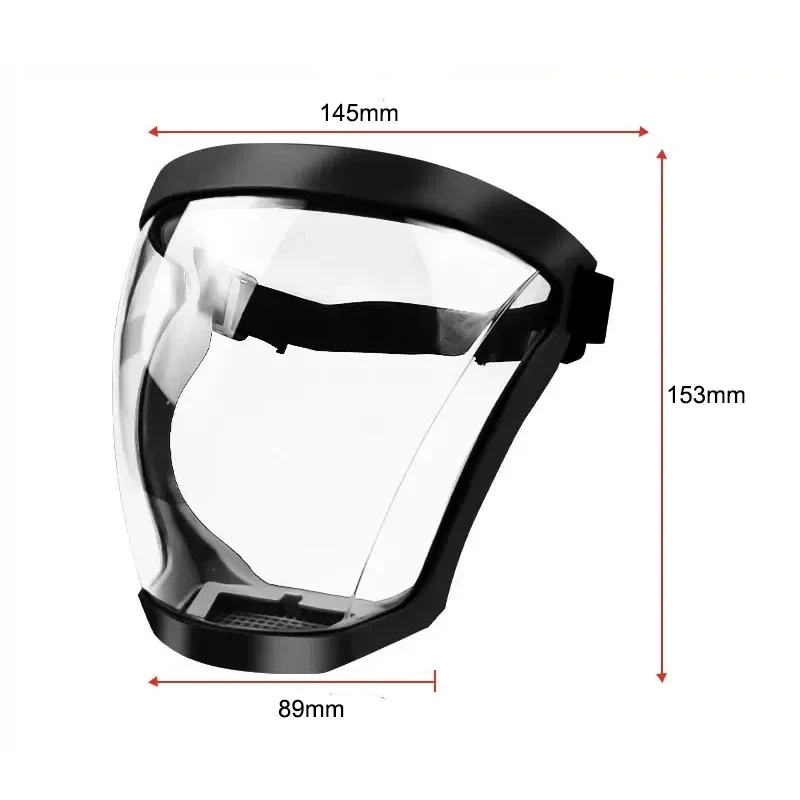 Full Face Shield Transparent Safety Mask with Filthers Oil-splash Proof Eye Facial Anti-fog Head Cover Work Protection Glasses