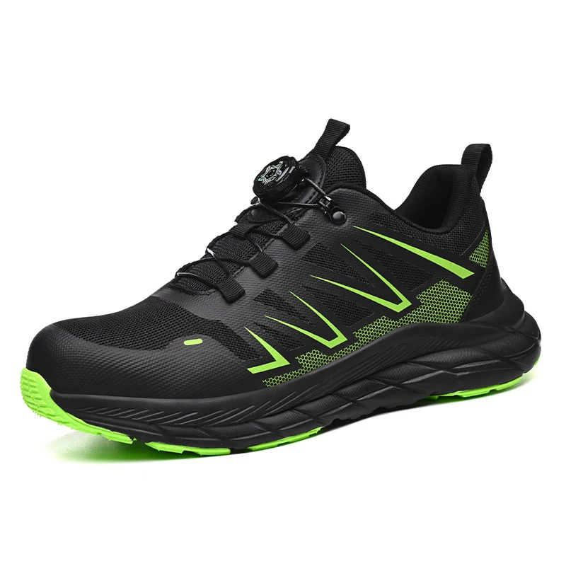 New Rotating Button Safety Shoes Men Security Protective Shoes Men Anti-smash Anti-puncture Work Shoes Fashion Men Sport Shoes