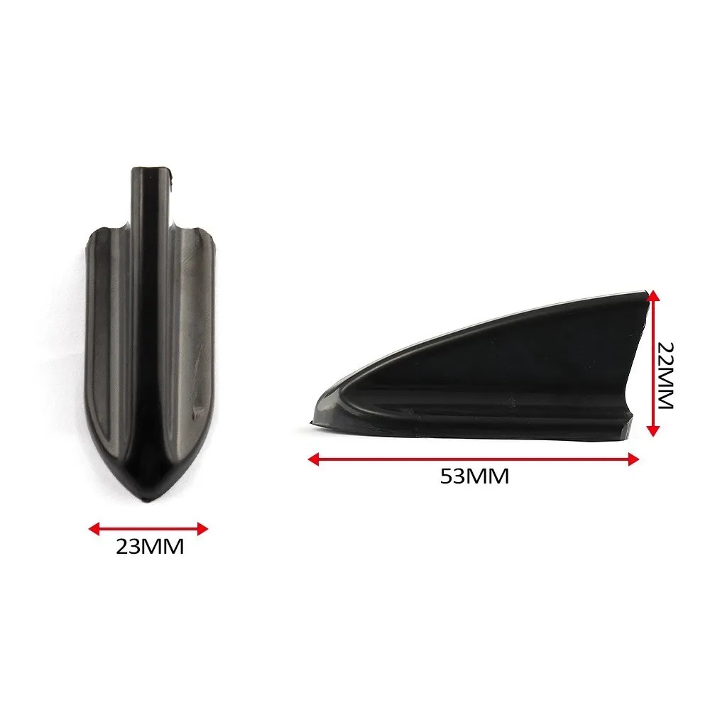 10Pc Universal Car Supplies Refit Pieces Car Tail Decorate Bumper Shark Fin Black Wind Knife Tail Car Model Accessories