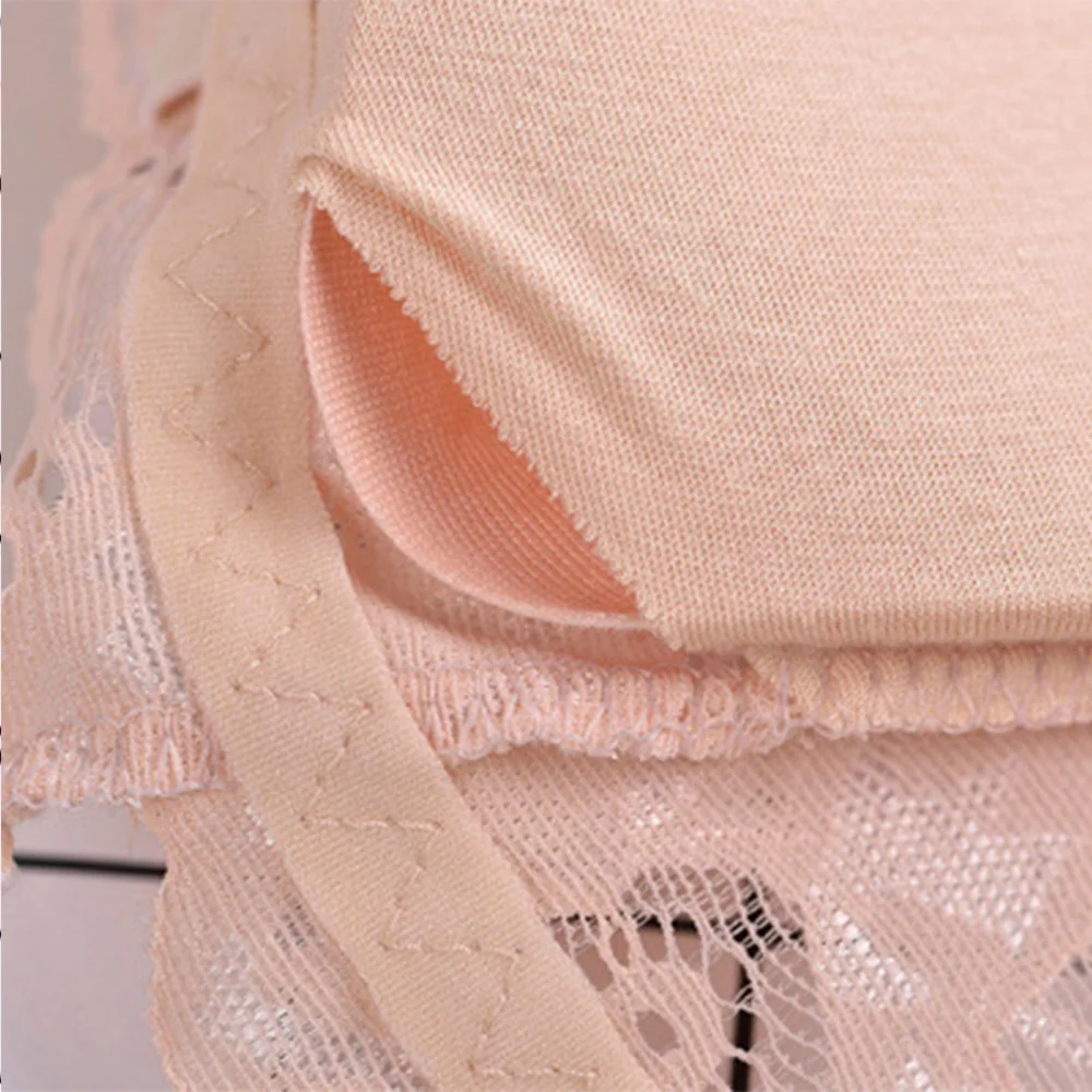 Women\'s Sexy Lace Bra Push Up Bralette Female Strapless Seamless Wrap Top Chest Padded Three Hook Underwear Lingerie