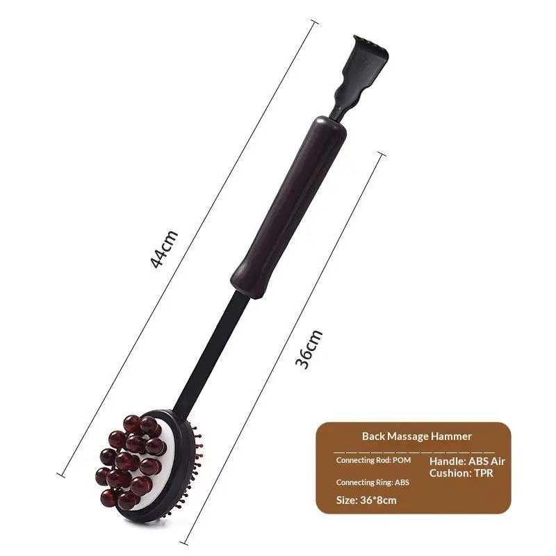 Double-sided Massage Hammer Body Beating Hammer Retractable Beating Back Artifact Massage Beating Hammer Massage Hammer 1PC