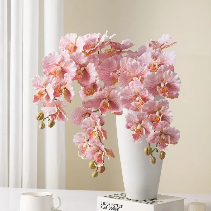 1/3pcs Artificial 7head Latex Phalaenopsis Real Touch Butterfly Orchid Flowers Wedding Decor Flower Arrangement Home Party view 4
