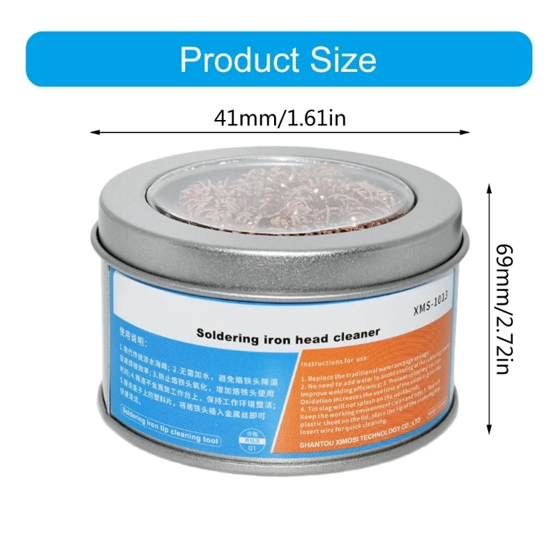 Soldering Iron Tip Cleaner with Heat Resistant Soldering Efficiency for Long Service Performances in Handcraft Soldering