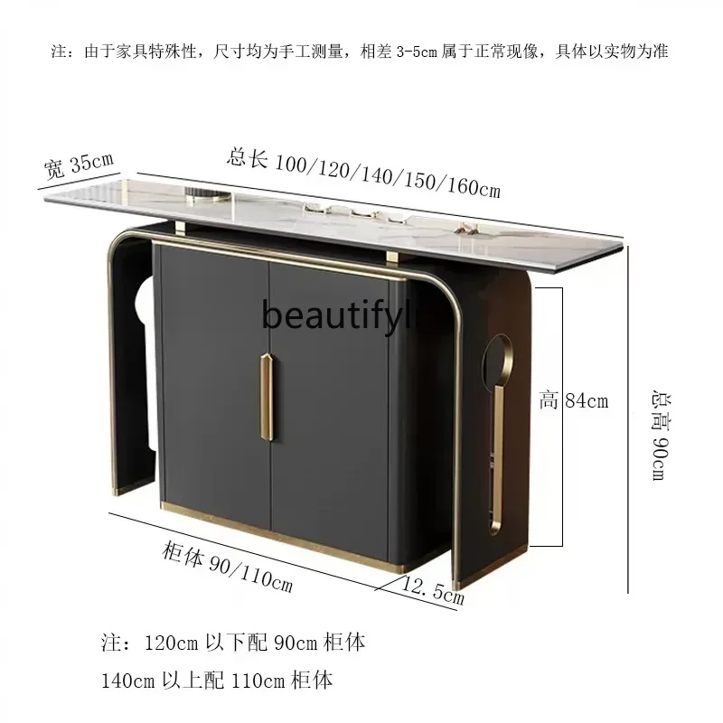 Y183FALight luxury entrance table, high-end entrance cabinet entry end view table aisle, decoration, storage entrance table