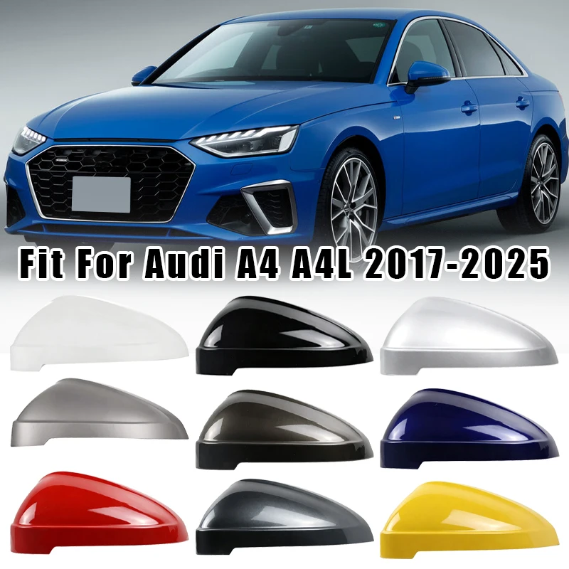 

Rearview Mirror Cover Cap For Audi A4 A4L 2017 2018 2019 2020 2021 2022 2023 2024 2025 Replace Car Accessories