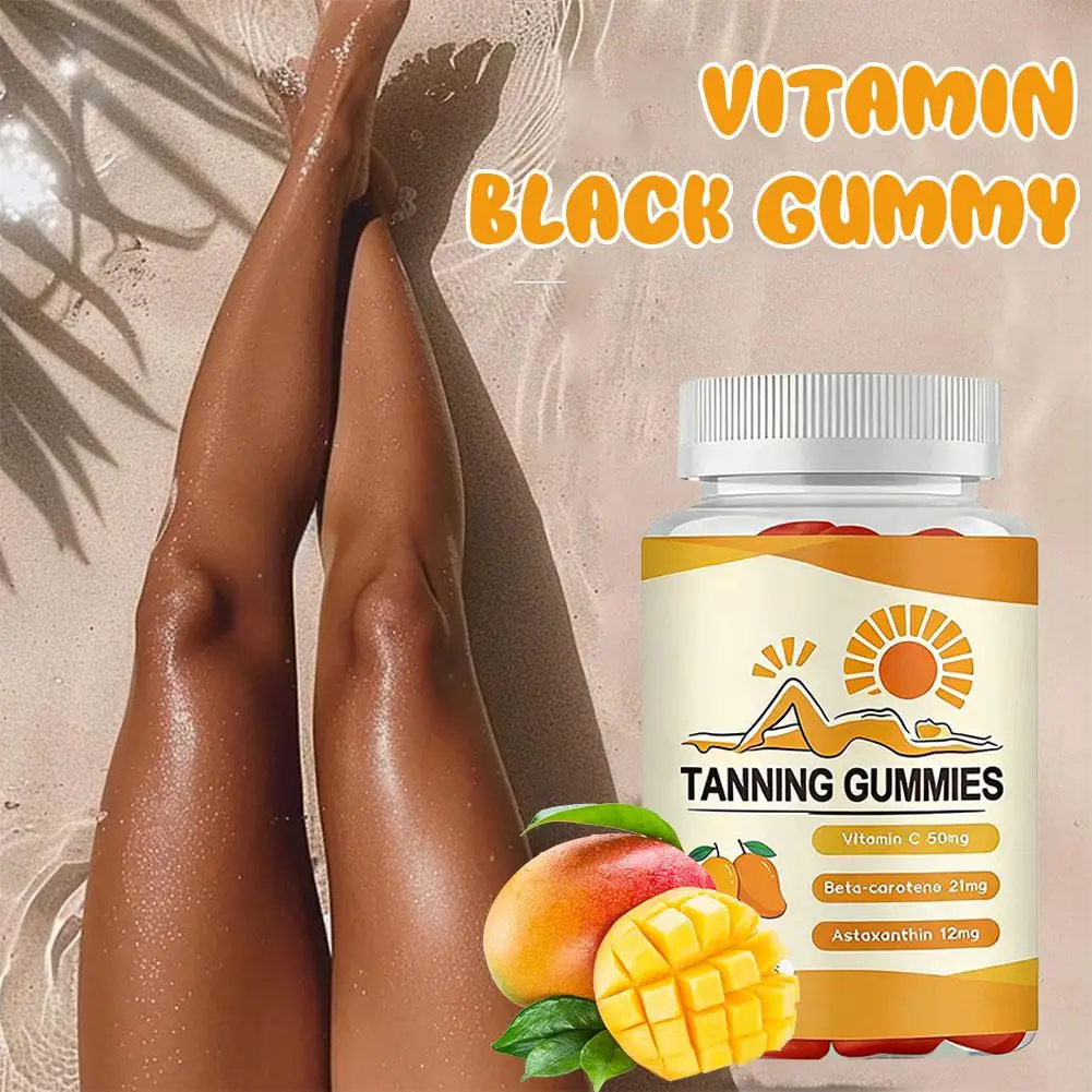 Tanning Gummies Astaxanthin Vitamin C Zinc Beauty Supplement 60 Gummies Antioxidant Support Healthy Skin Appearance