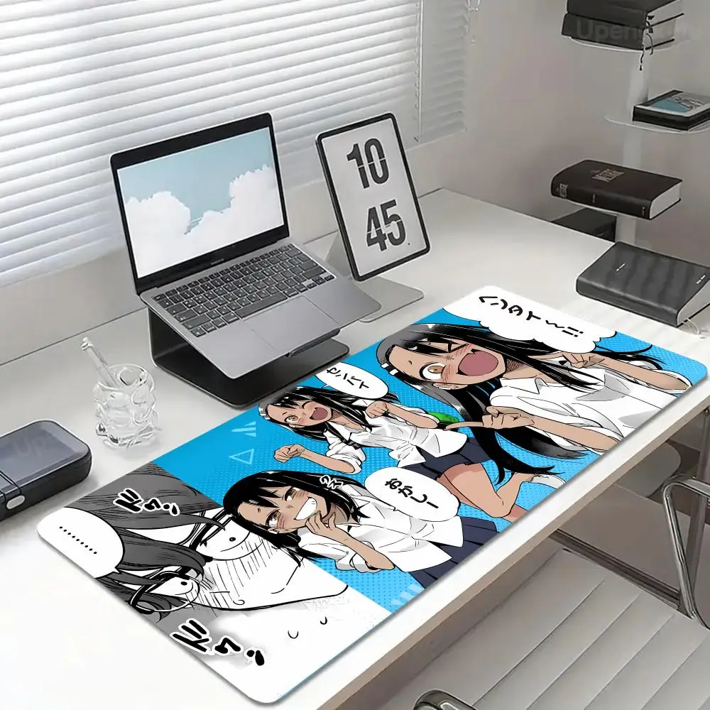 

Please don't bully me Nagatoro Mouse Pad Speed Mousepad 1200x600 Rubber Mouse Pad 4mm Super Big Teclado Gamer Mat Desk Pad