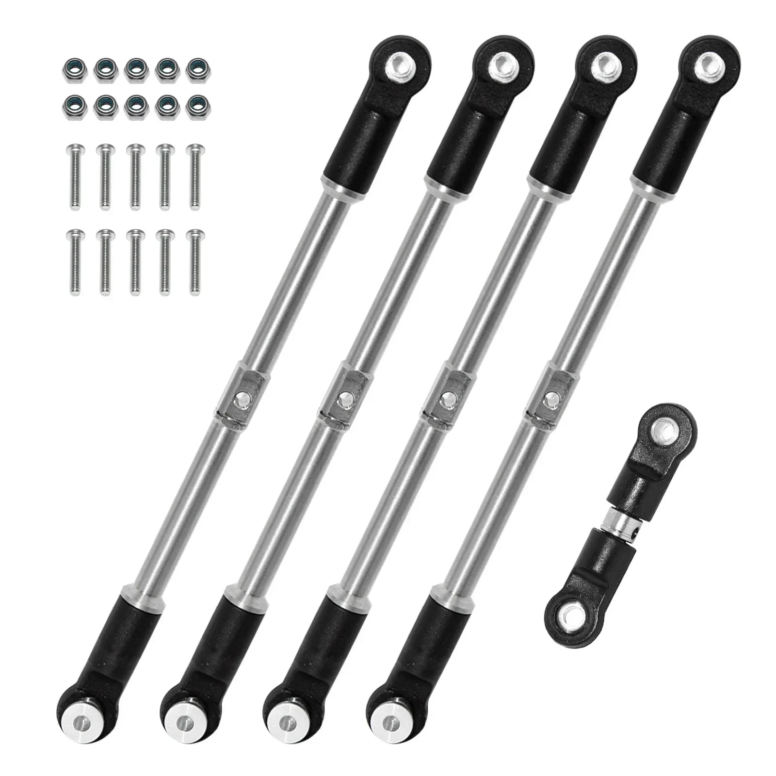 5pcs Steel Turnbuckles Camber Links Toe Links Set Linkage for Arrma 1/8 Karton Outcast 1/7 BIG ROCK Upgrade Parts Accessories